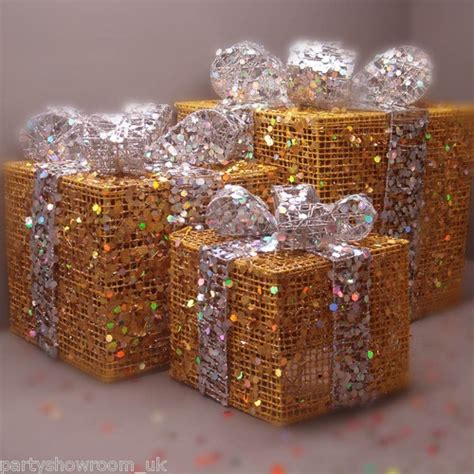 christmas metal gold wire gift box ornaments 2010|1 Gold Christmas Ornaments with Box .